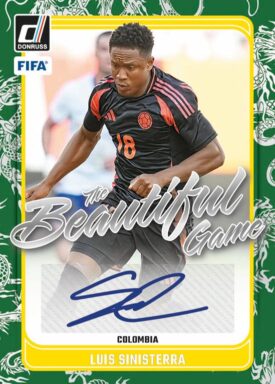 2024-25 PANINI Donruss Soccer Cards - The Beautiful Game Autograph Dragon Scale Parallel Luis Sinisterra