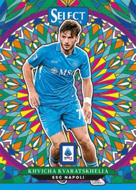 2024-25 PANINI Select Serie A Soccer Cards - Stained Glass Insert Khvicha Kvaratskhelia