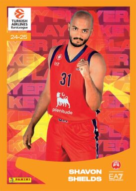 2024-25 Panini Turkish Airlines EuroLeague Basketball Sticker - Key Player Shields