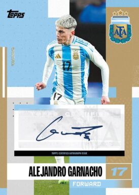 2024-25 TOPPS Argentina Official Team Set Soccer Cards - Base Autograph Alejandro Garnacho