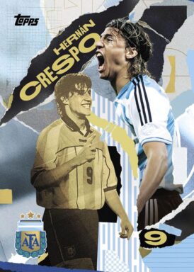 2024-25 TOPPS Argentina Official Team Set Soccer Cards - Base Card Bookends Hernan Crespo