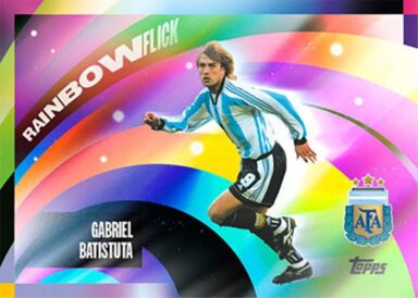 2024-25 TOPPS Argentina Official Team Set Soccer Cards - Rainbow Flick Insert Gabriel Batistuta