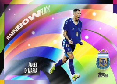 2024-25 TOPPS Argentina Official Team Set Soccer Cards - Rainbow Flick Insert Angel Di Maria