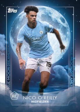 2024-25 TOPPS Blue Moon Manchester City Soccer Cards - Base Card Blue Moon Dreamers Nico O'Reilly