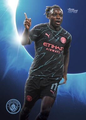 2024-25 TOPPS Blue Moon Manchester City Soccer Cards - Total Eclipse Insert Jeremy Doku