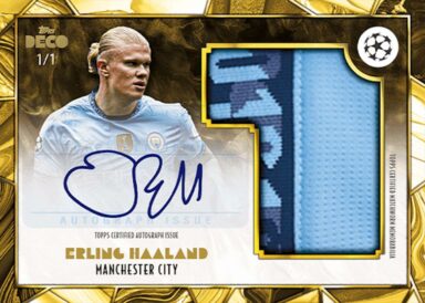 2024-25 TOPPS Deco UEFA Club Competitions Soccer Cards - Antiquity Autograph Relic Erling Haaland