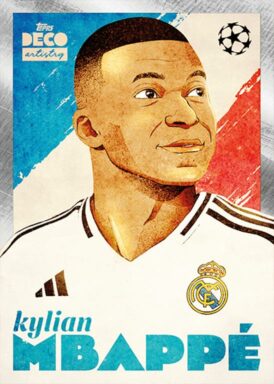 2024-25 TOPPS Deco UEFA Club Competitions Soccer Cards - Artistry Insert Kylian Mbappé