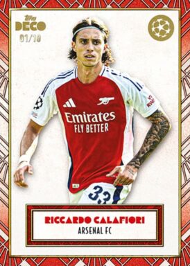 2024-25 TOPPS Deco UEFA Club Competitions Soccer Cards - Base Card Parallel Riccardo Calafiori