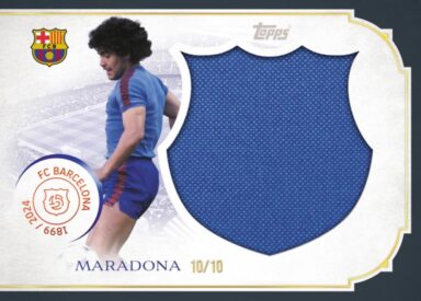 2024-25 TOPPS FC Barcelona 125 Years Anniversary Soccer Cards - Display Decandece Relic Diego Maradona