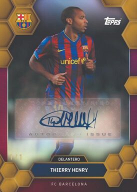 2024-25 TOPPS FC Barcelona Official Fan Set Soccer Cards - Base Autograph Thierry Henry