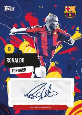 2024-25 TOPPS FC Barcelona Official Team Set Soccer Cards - Barca Rumba Autograph Ronaldo