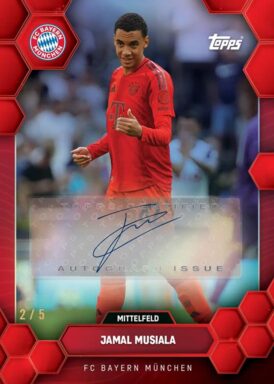 2024-25 TOPPS FC Bayern München Official Fan Set Soccer Cards - Base Autograph Jamal Musiala