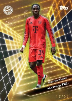 2024-25 TOPPS FC Bayern München Official Fan Set Soccer Cards - Golden Future Insert Mathys Tel