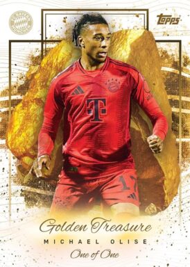 2024-25 TOPPS FC Bayern München Official Fan Set Soccer Cards - Golden Treasure Insert Michael Olise