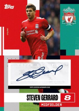 2024-25 TOPPS Liverpool FC Official Team Set Soccer Cards - Base Autograph Steven Gerrard