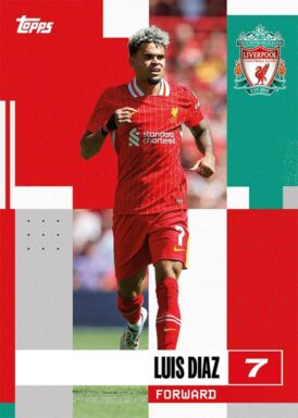 2024-25 TOPPS Liverpool FC Official Team Set Soccer Cards - Base Card Luis Diaz