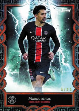 2024-25 TOPPS Paris Saint-Germain Official Fan Set Soccer Cards - Monolith Insert Marquinhos