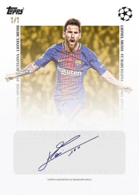 2024-25 TOPPS Simplicidad UEFA Club Competitions Soccer Cards - Base Autograph Leyendas Lionel Messi