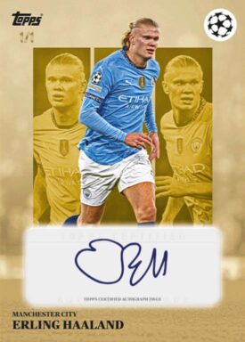 2024-25 TOPPS Simplicidad UEFA Club Competitions Soccer Cards - Base Autograph Megaestrellas Erling Haaland