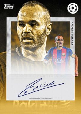 2024-25 TOPPS Simplicidad UEFA Club Competitions Soccer Cards - Spanish Icons Short Print Autograph Andres Iniesta