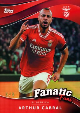 2024-25 TOPPS SL Benfica Official Fan Set Soccer Cards - Fanatic Fans Insert Arthur Cabral