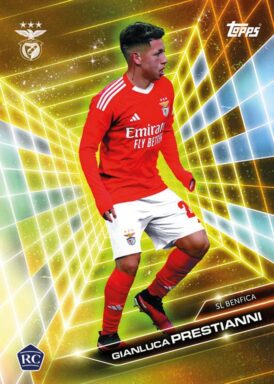 2024-25 TOPPS SL Benfica Official Fan Set Soccer Cards - Golden Future Insert Gianluca Prestianni