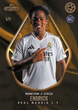 2024-25 TOPPS Summer Signings Here We Go by Fabrizio Romano UEFA Club Competitions Soccer Cards - Rising Star Endrick