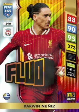 PANINI FIFA 365 Adrenalyn XL 2025 Trading Card Game - GLOW - Fluo - Darwin Nunez