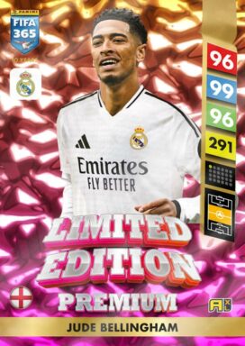 PANINI FIFA 365 Adrenalyn XL 2025 Trading Card Game - RARE - Premium Limited Edition Card Jude Bellingham