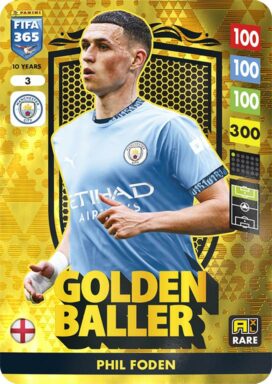 PANINI FIFA 365 Adrenalyn XL 2025 Trading Card Game - RARE - Golden Baller Phil Foden