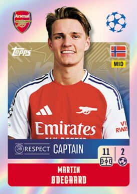 TOPPS UEFA Champions League 2024/25 Sticker - Captain Martin Odegaard