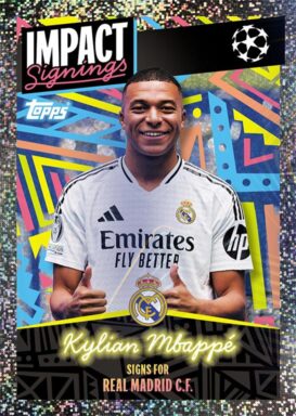 TOPPS UEFA Champions League 2024/25 Sticker - Impact Signing Kylian Mbappé