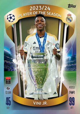 TOPPS UEFA Club Competition Match Attax 2024/25 Trading Card Game - Player of the Season Vini Jr