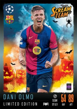 TOPPS UEFA Club Competition Match Attax 2024/25 Trading Card Game - Scream Team Update Limited Edition Card Dani Olmo