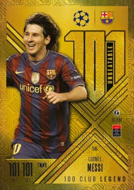 TOPPS UEFA Club Competitions Match Attax Extra 2024/25 Trading Card Game - 100 Club Legend Lionel Messi