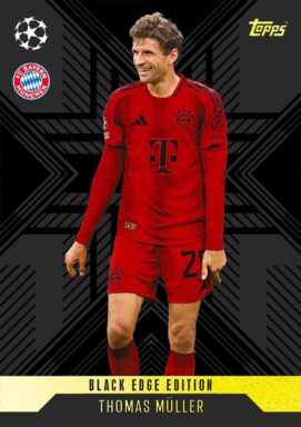 TOPPS UEFA Club Competitions Match Attax Extra 2024/25 Trading Card Game - Black Edge Edition Thomas Müller