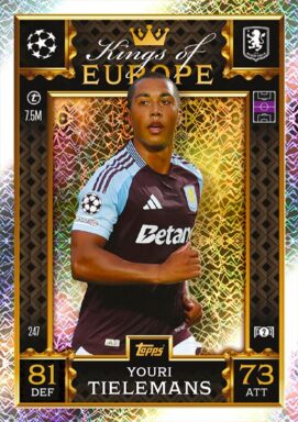 TOPPS UEFA Club Competitions Match Attax Extra 2024/25 Trading Card Game - Kings of Europe Youri Tielemans