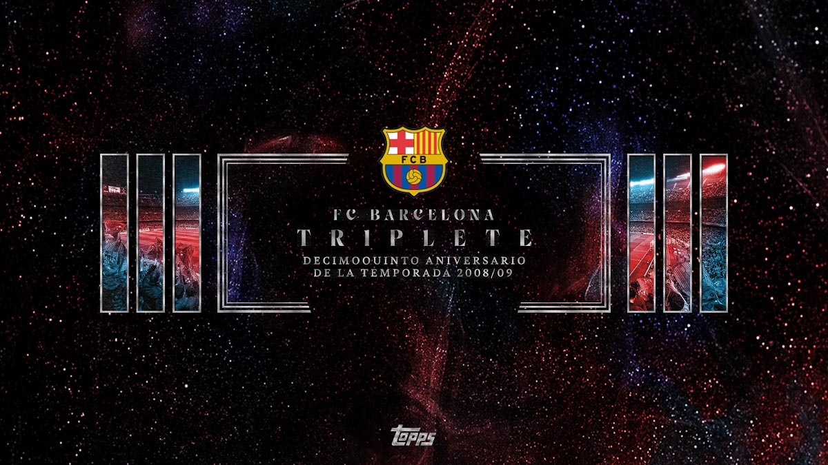 2008-09 TOPPS FC Barcelona Triplete Soccer Cards - Header