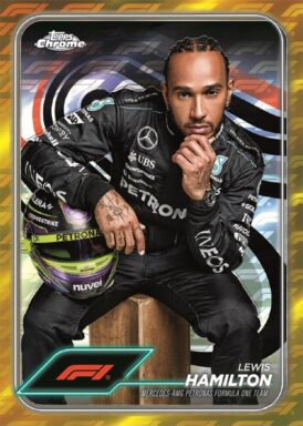 2024 TOPPS Chrome Logofractor Edition Formula 1 Racing Cards - Base Card Lewis Hamilton