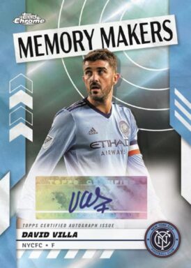 2024 TOPPS Chrome Major League Soccer Cards - Memory Makers Autograph David Villa