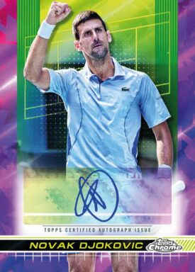 2024 TOPPS Chrome Sapphire Edition Tennis Cards - Base Autograph Novak Djokovic