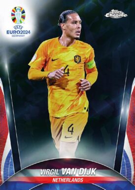 2024 TOPPS Chrome Sapphire Edition UEFA Euro Soccer Cards - Base Card Parallel Virgil van Dijk