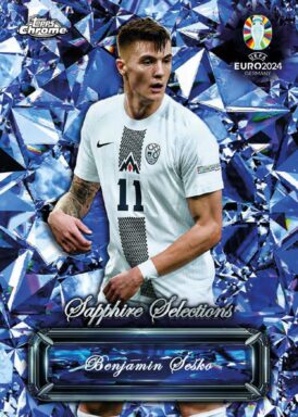 2024 TOPPS Chrome Sapphire Edition UEFA Euro Soccer Cards - Sapphire Selections Insert Benjamin Sesko