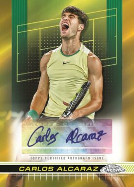 2024 TOPPS Chrome Tennis Cards - Base Autograph Card Carlos Alcaraz