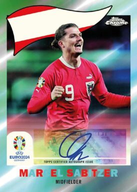 2024 TOPPS Chrome UEFA Euro Soccer Cards - 1960 Topps Chrome Autograph Marcel Sabitzer