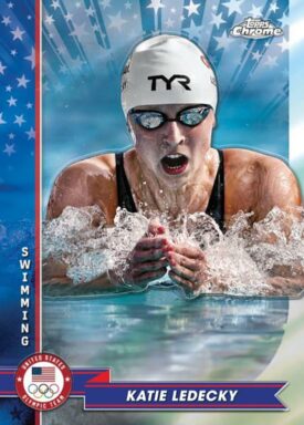 2024 TOPPS Chrome US Olympic & Paralympic Team Hopefuls Sports Cards - Base Card Katie Ledecky