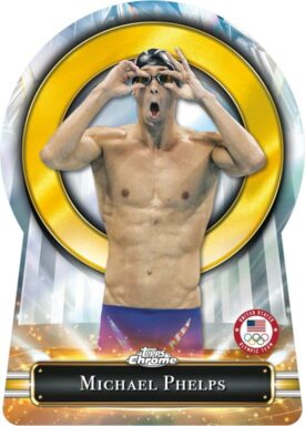 2024 TOPPS Chrome US Olympic & Paralympic Team Hopefuls Sports Cards - Chase the rings Insert Michael Phelps