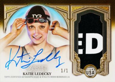 2024 TOPPS Chrome US Olympic & Paralympic Team Hopefuls Sports Cards - Toppy Dynasty Autograph Relic Katie Ledecky