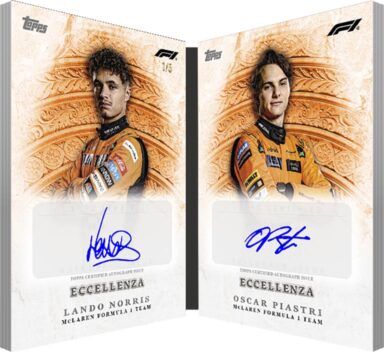 2024 TOPPS Eccellenza Formula 1 Racing Cards - Dual Autograph Book Lando Norris / Oscar Piastri