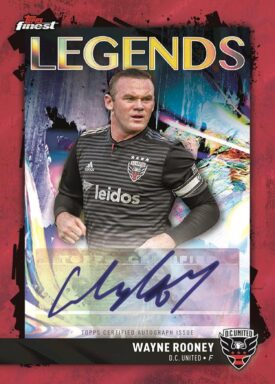 2024 TOPPS Finest Major League Soccer Cards - Finest Legends Autograph Card Wayne Rooney